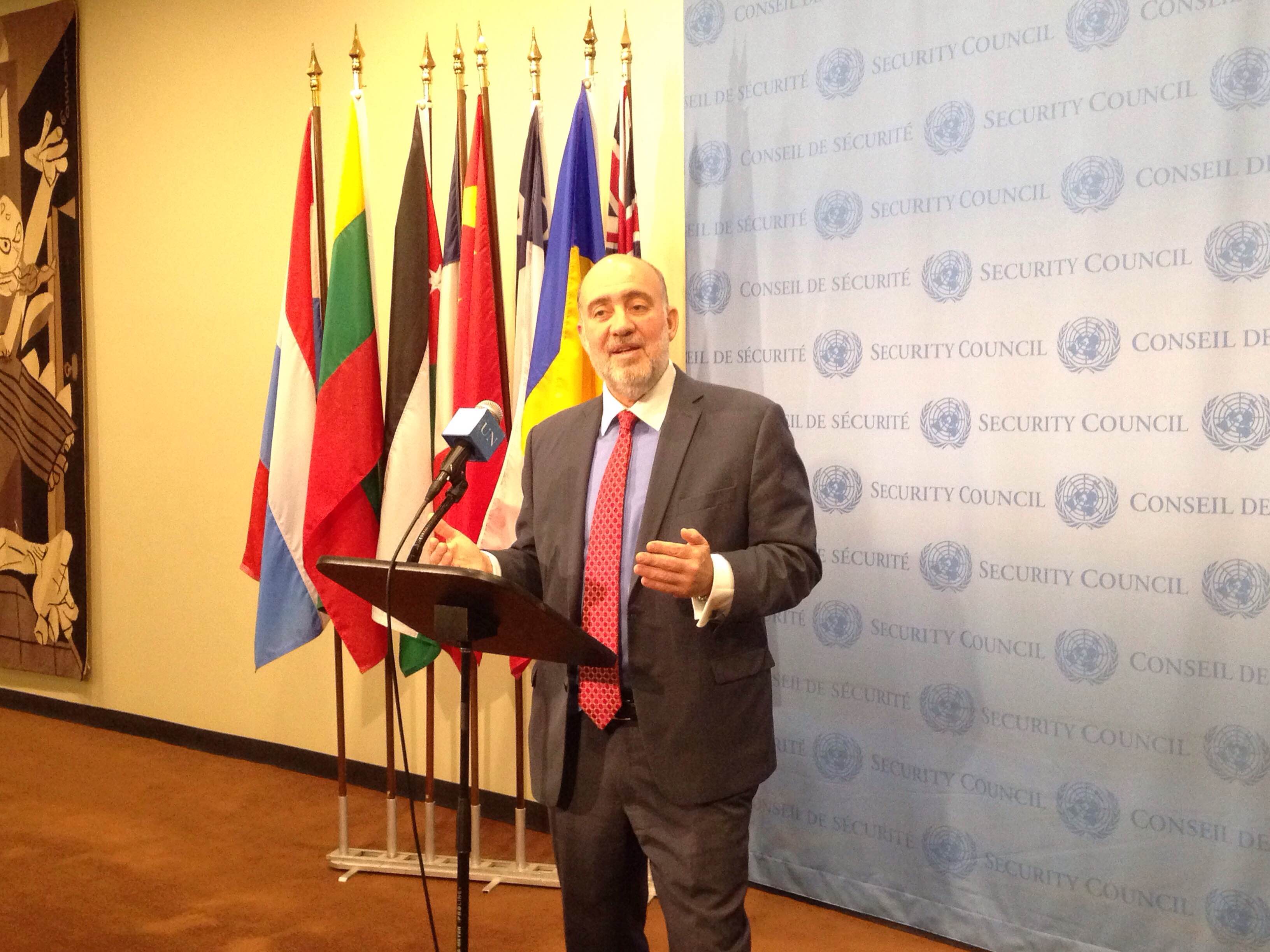 Amb. Prosor During Press Stakeout 10/11